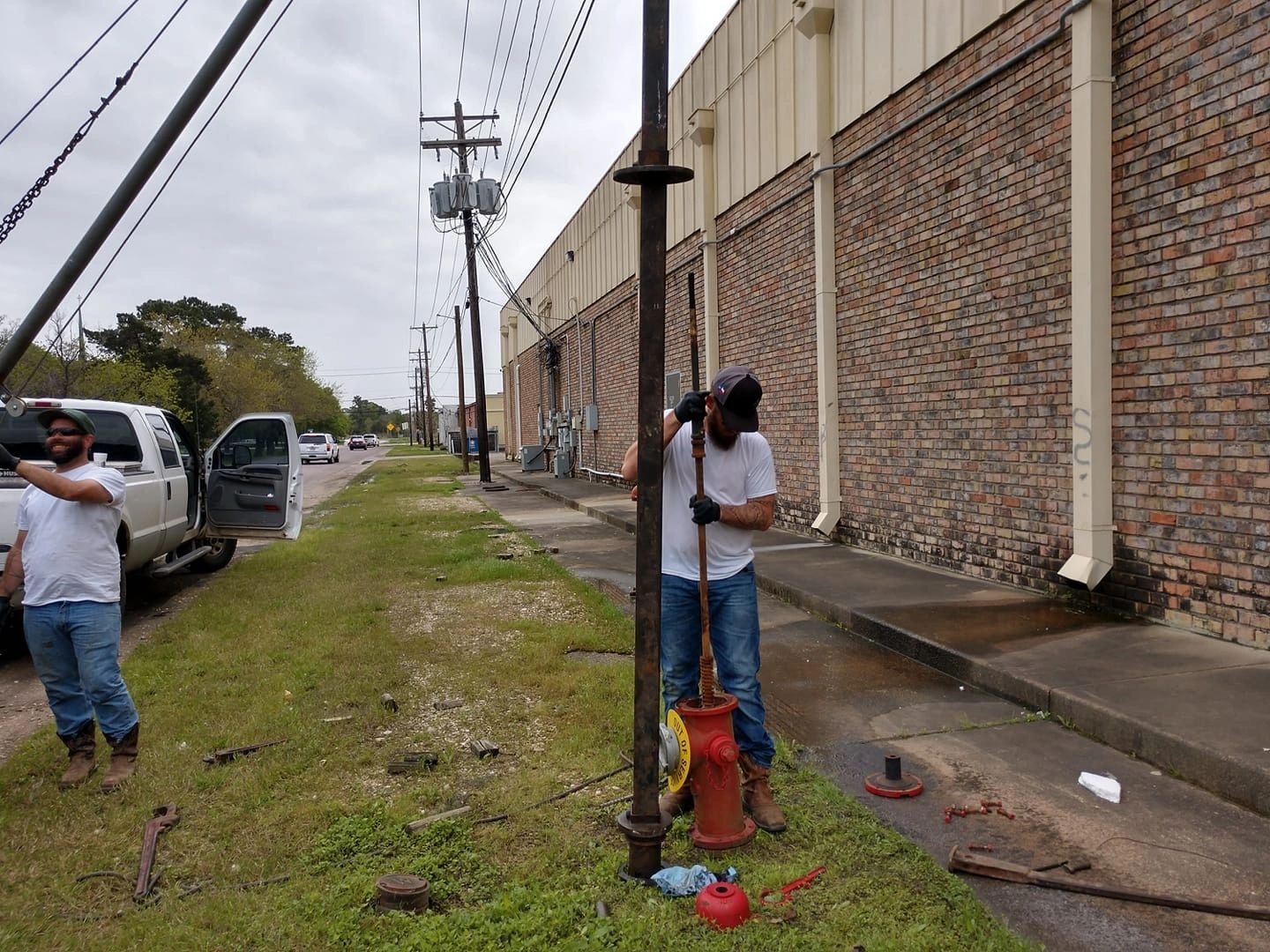 Hydrant repair job