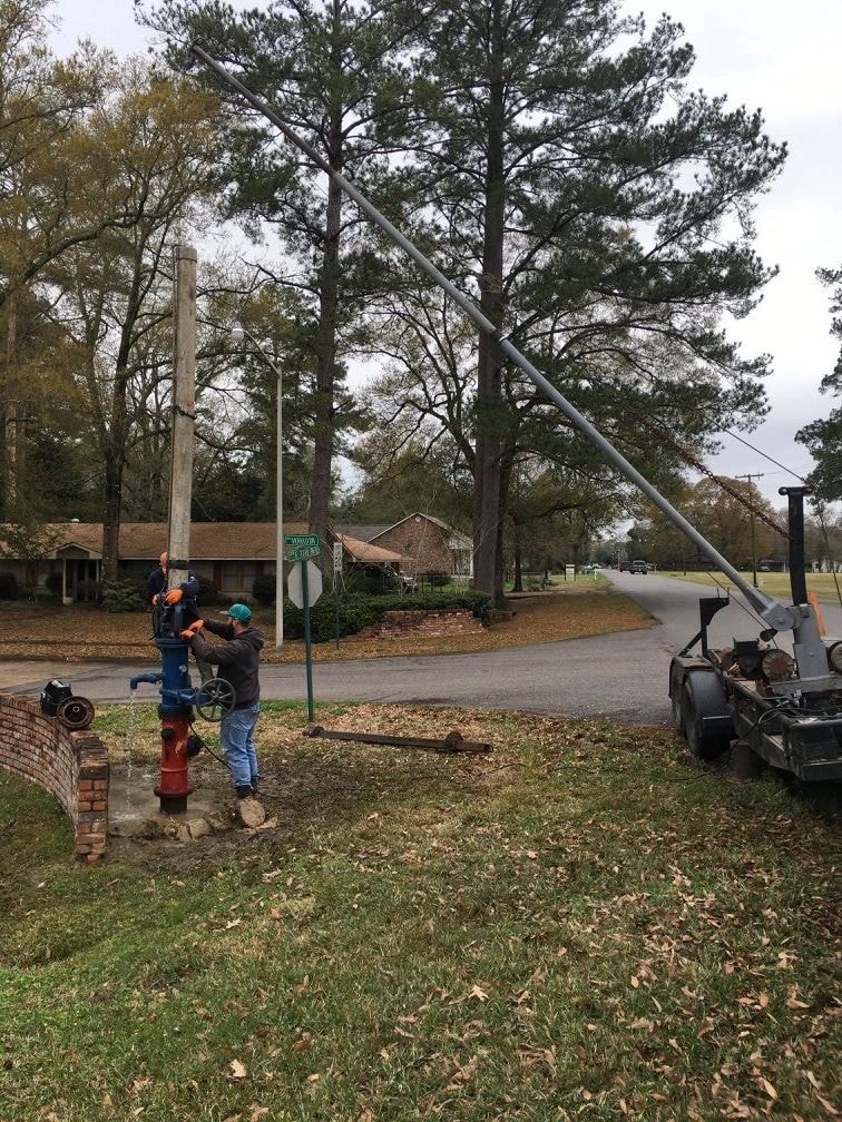 Hydrant repair crew