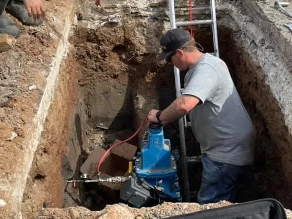 EZ Valve installation in trench