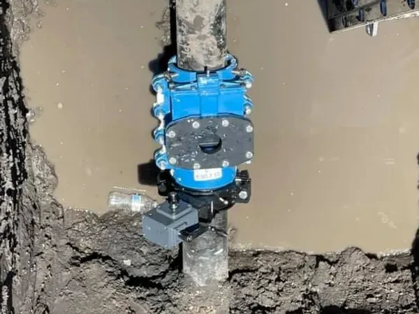 EZ Valve assembly on pipe