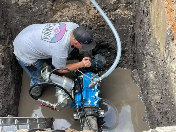 Technician installing EZ Valve